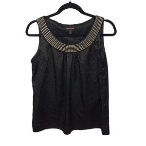 Dana Buchman Top Womens S Black Blouse Sleeveless Office Career Workwear